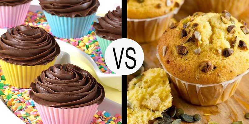 muffins and cupcakes difference